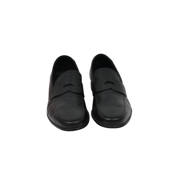 Prada Mens Penny Loafers US 11.5 UK 10.5 Black Saffiano Leather Slip On Casual main image 8